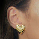 Brinco Dourado de Coração Liso - Galeria