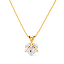 Colar Dourado de Zircônia em Formato de Coração