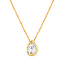 Colar Dourado de Gota em Zircônia