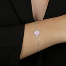 Pulseira de Zircônia Rosa Claro em Prata 925 - Galeria