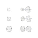 Trio de Ponto de Luz Redondo em Prata 925