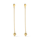 Brinco Dourado de Corrente com Bola