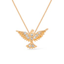 Colar Dourado Espirito Santo com Zircônia