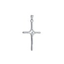 Pingente Prateado Crucifixo Minimalista