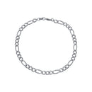 Pulseira Prateada Masculina Elo 3 por 1 &